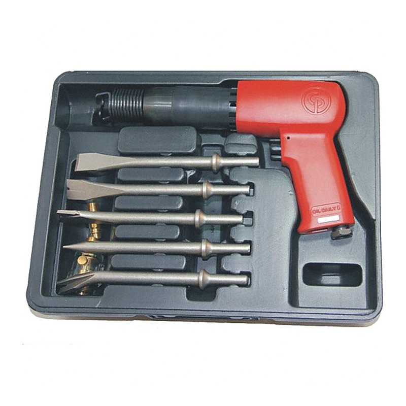 KIT DE MARTILLO NEUMATICO CON 5 PUNTAS