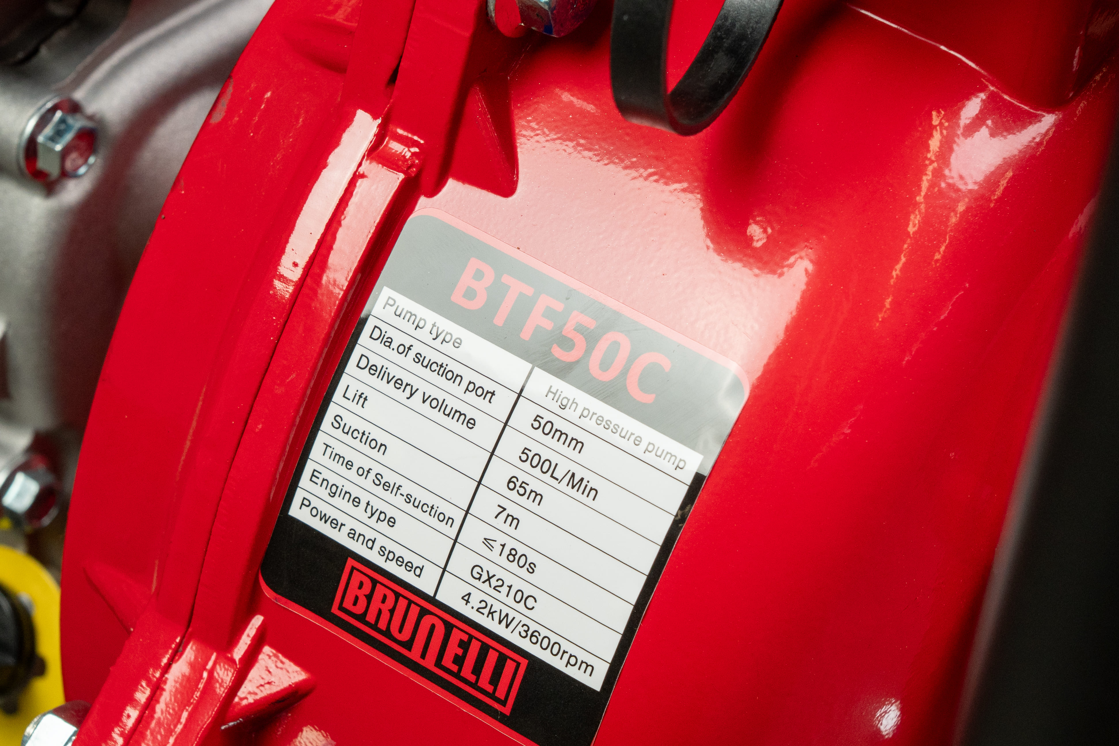 MOTOBOMBA DE ALTA PRESIÓN BRUNELLI BTF50C - imagen adicional 2